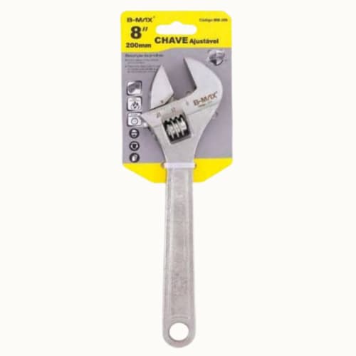 Chave Inglesa 8” Polegadas 20cm B-TEK Ajustável Aço Forjado