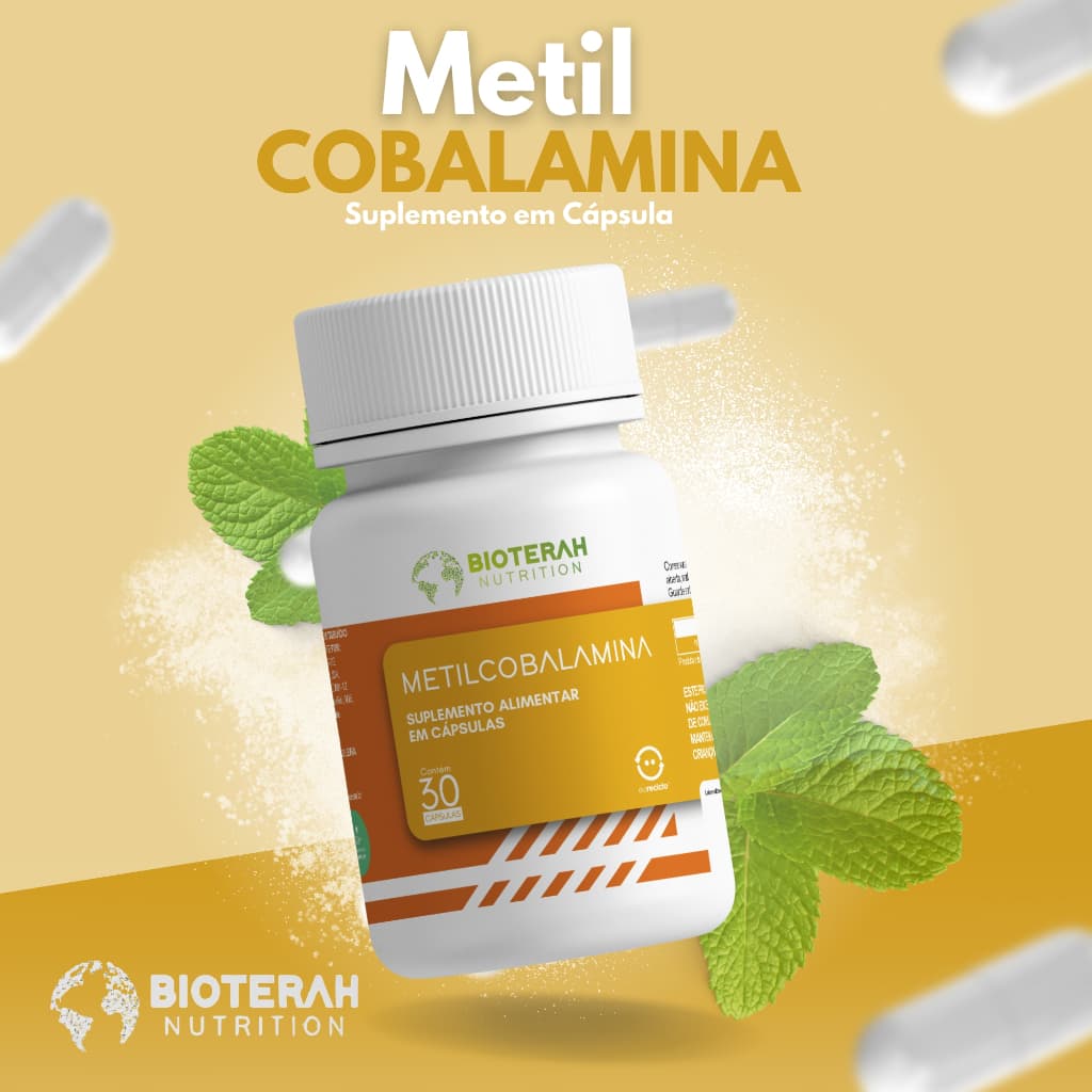 Suplemento Alimentar Metilcobalamina Vitamina B12 30 Cápsulas Energia Metabolismo