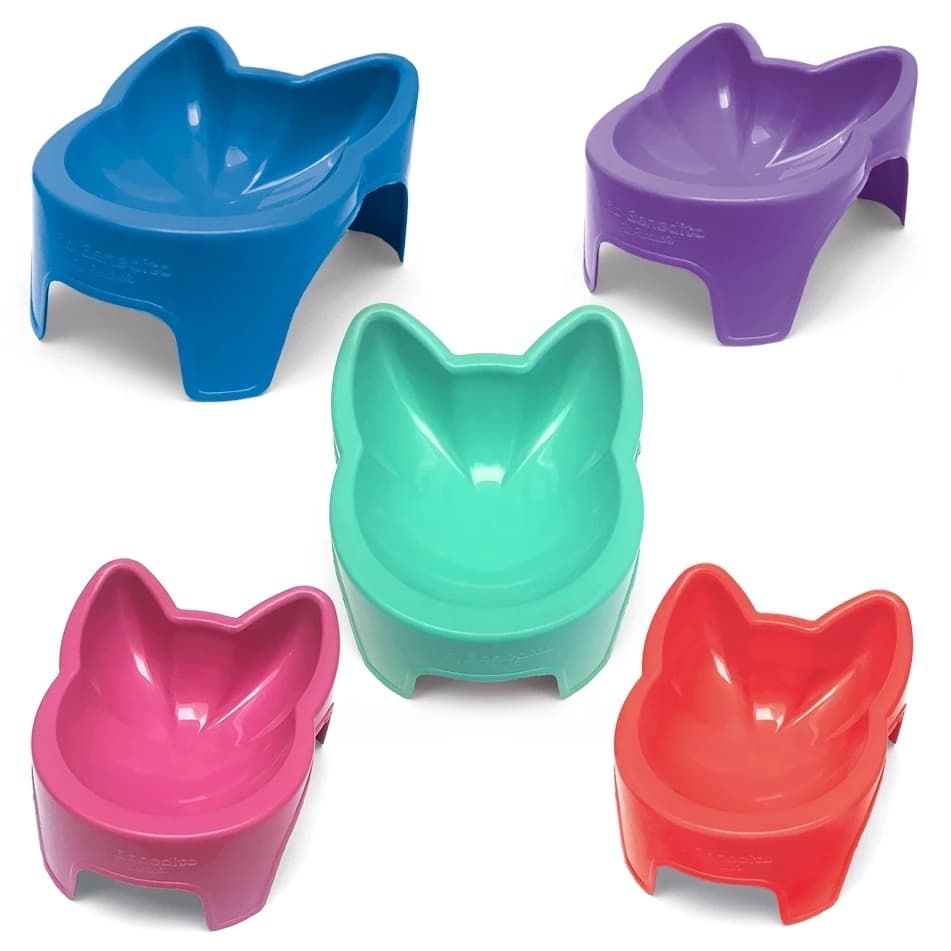 Comedouro e Bebedouro Elevado Para Gatos - Gatinho 100ml - São Benedito