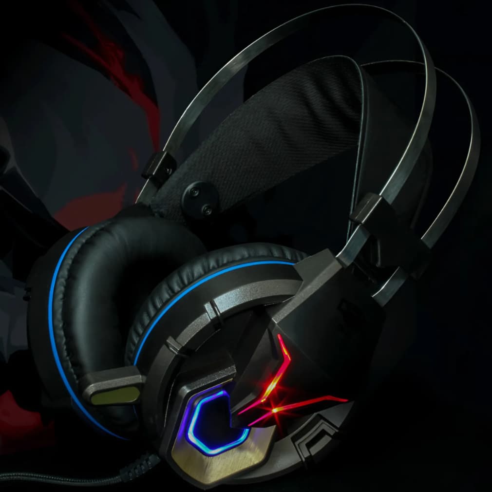 Fone Headset Gamer Headphone P3 C/Led Usb + Adaptador Y P2 Ps5 Ps4 PC Notebook