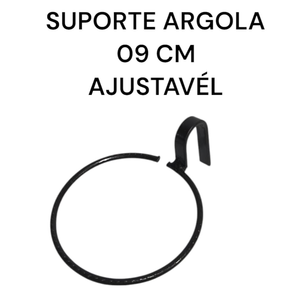 Suporte 10  Argola de 9 cm para Vaso de Planta  pallet treliça alambrado –Argola Ajustável