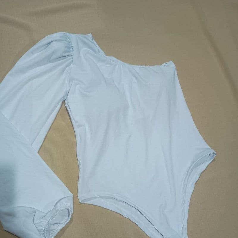 body única manga. longa bufante femenino tecido suplex costura reforçada  p m g gg