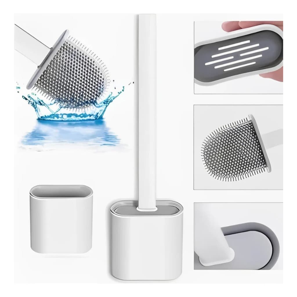 Escova de Silicone Para Limpeza de Vaso Sanitário Privada Banheiro Com Suporte de Parede