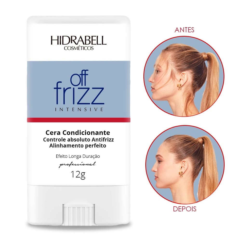 Cera Modeladora Antifrizz Bastão Stick Capilar Finalizador de Penteados Efeito Seco Hidrabell 12g