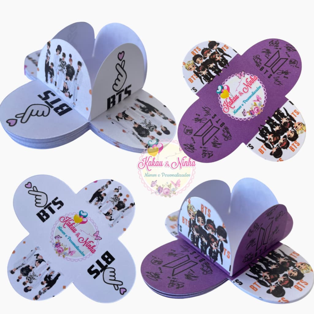 50~300 Forminhas 4 Pétalas BTS K-POP Dorama Festas Aniversários Fominhas para Doces Confeitaria