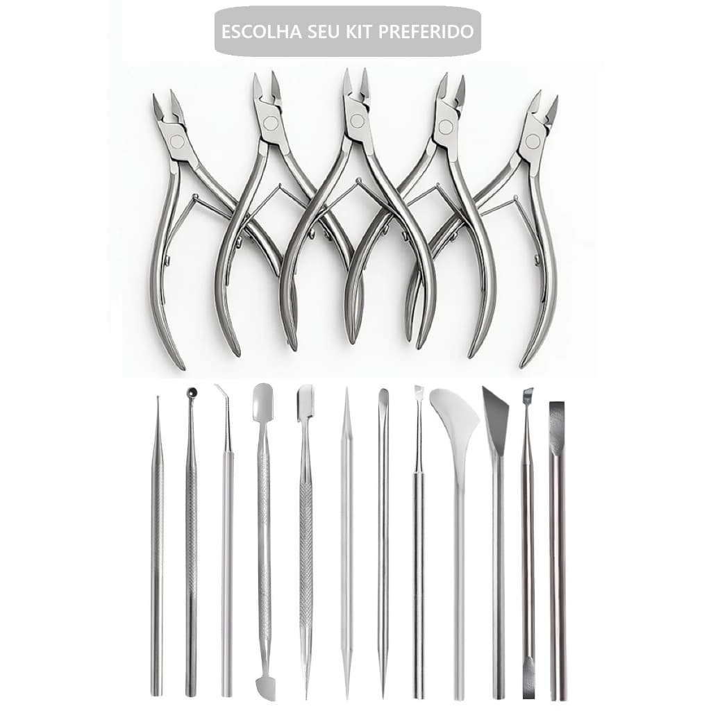 Escolha Kit Manicure Cutemax Alicate Palito Ponta Dupla Espátula Desencravador Raspador Desencravado