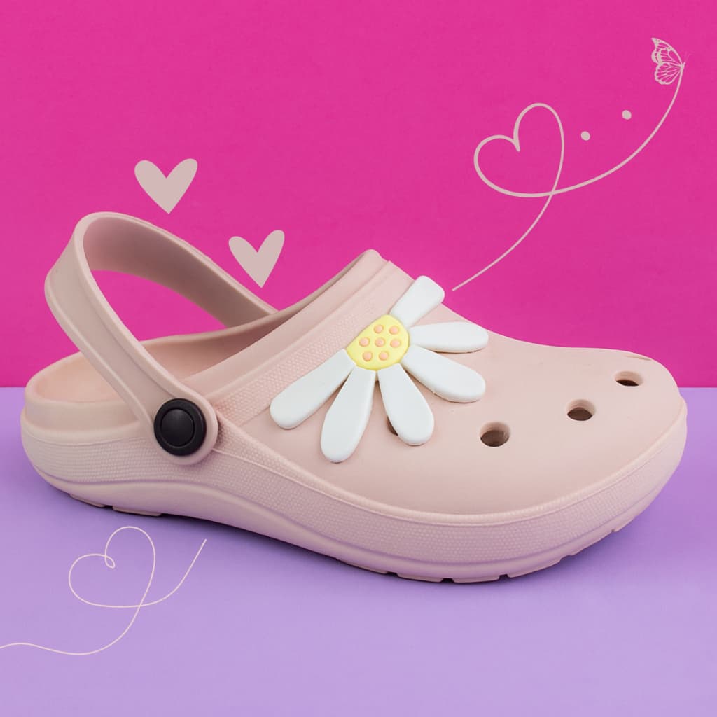Sandália Babuche Infantil Menina Flor Margarida Delicada Antiderrapante Promoção