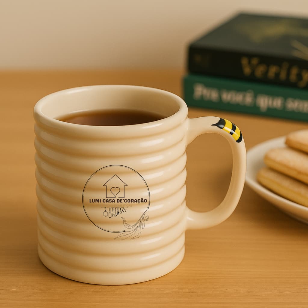 CANECA DE PORCELANA COLMEIA ABELHINHA BEE 300ML