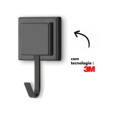 Suporte Porta Toalha De Banho Gancho Com Fita Dupla Face 3m