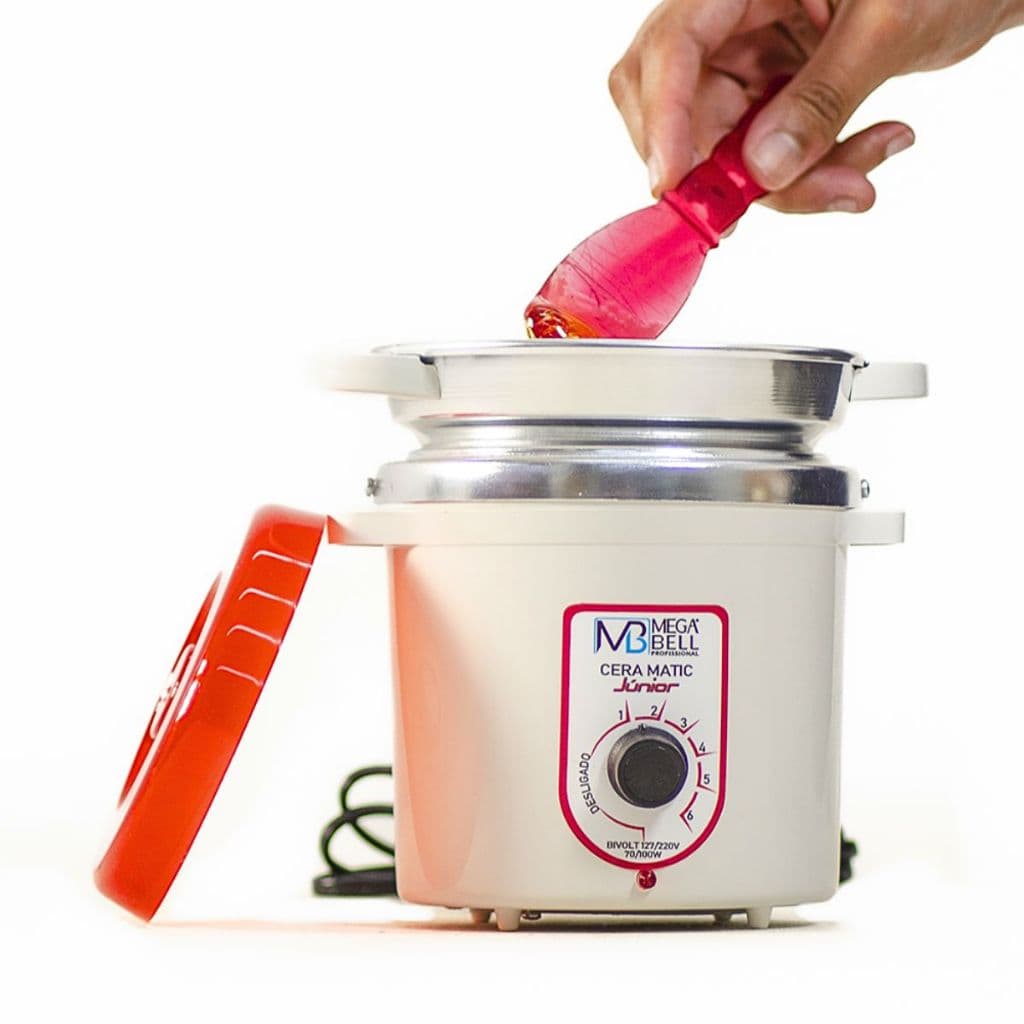 Termocera Aquecedora de Cera Bivolt Com Refil Júnior 400g Branco c/ Vermelho - Mega Bell (7189 MB)