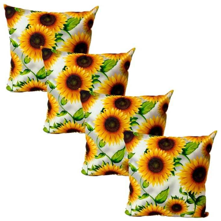 Kit 4 Capas De Almofada Suede Totalmente Estampado 43x43 para decoração de sofá, quarto, sala.