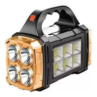 Lanterna Holofote Solar Pro Led Super Potente Recarregável com USB Luz Fria e Quente 8936/8937