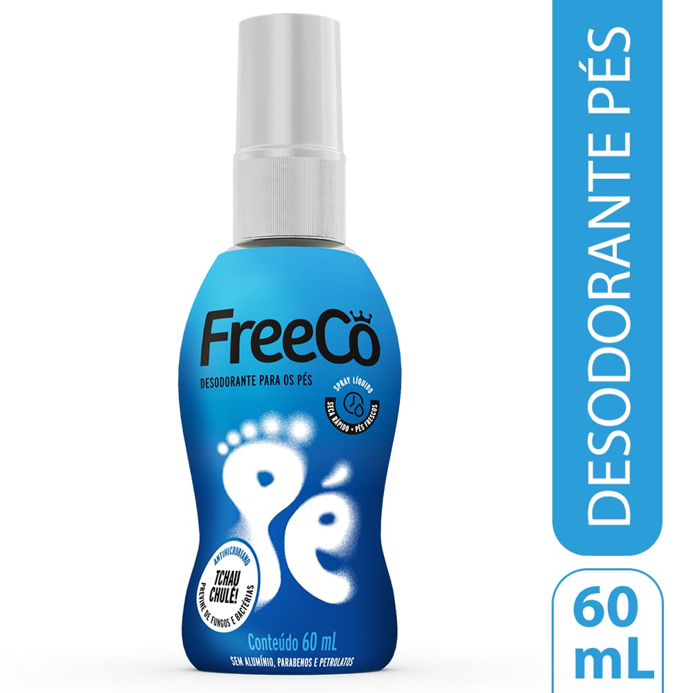 Desodorante para os Pés FreeCô – 60ml (Combate o Chulé e Bactérias)