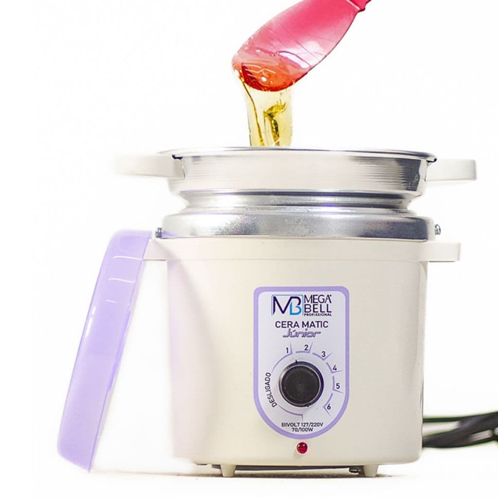 Termocera Aquecedora de Cera Bivolt Com Refil Júnior 400g Branco c/ Lilás - Mega Bell (7114 MB)
