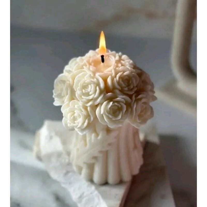 Vela aromática em formato de Buquê grande, vela G/ vela aromatica buquê de Rosas/ bouquet