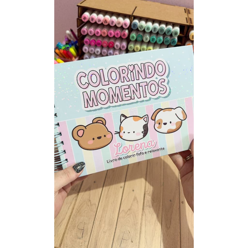 Livro de Colorir Colorindo Momentos - estilo Bobie Goods - 50 ilustrações