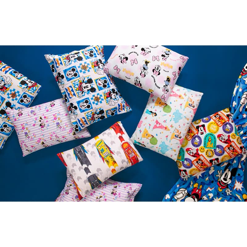 Porta Travesseiro E Fronhas Disney Mickey Minnie Margarida Stitch Coleção Infantil Macio Confortável