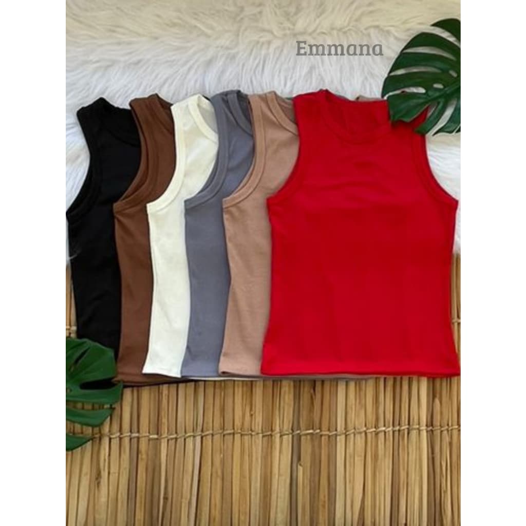 Kit 6 Regata Canelada Feminina Liso Blusa Básica Camiseta Casual