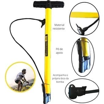 Bomba De Ar Encher pneu Bike bicicleta Moto Vertical 50cm
