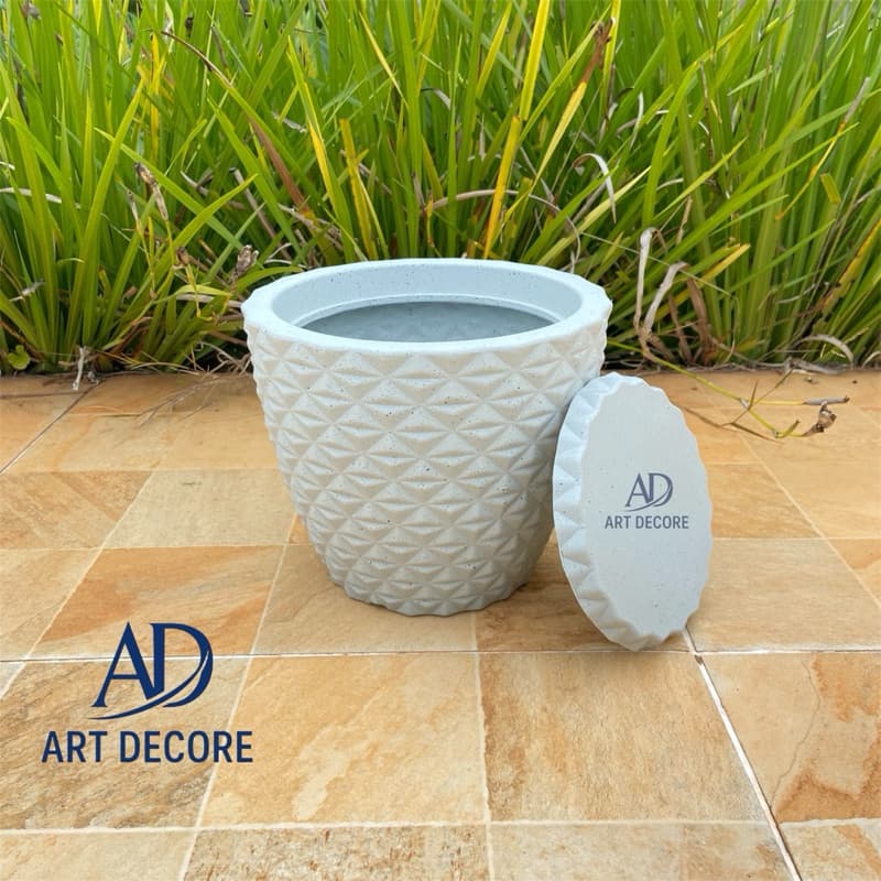 Vaso polietileno para plantas redondo diamante P com prato