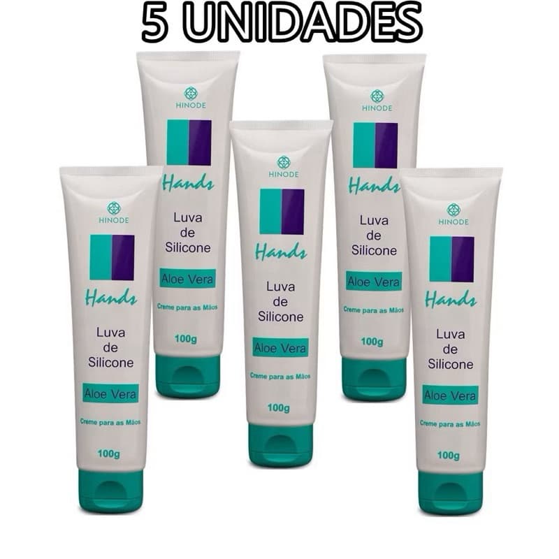Luva Silicone 100g 5 UNIDADES Creme Para Mãos Hinode Original Oferta Especial