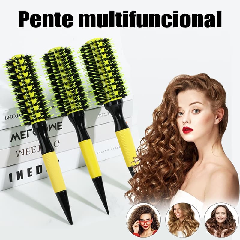 Escova De Cabelo Profissional Escova De Cabelo Madeira Mista Com Cerdas De Javali Escova De Cabelo Cacheado