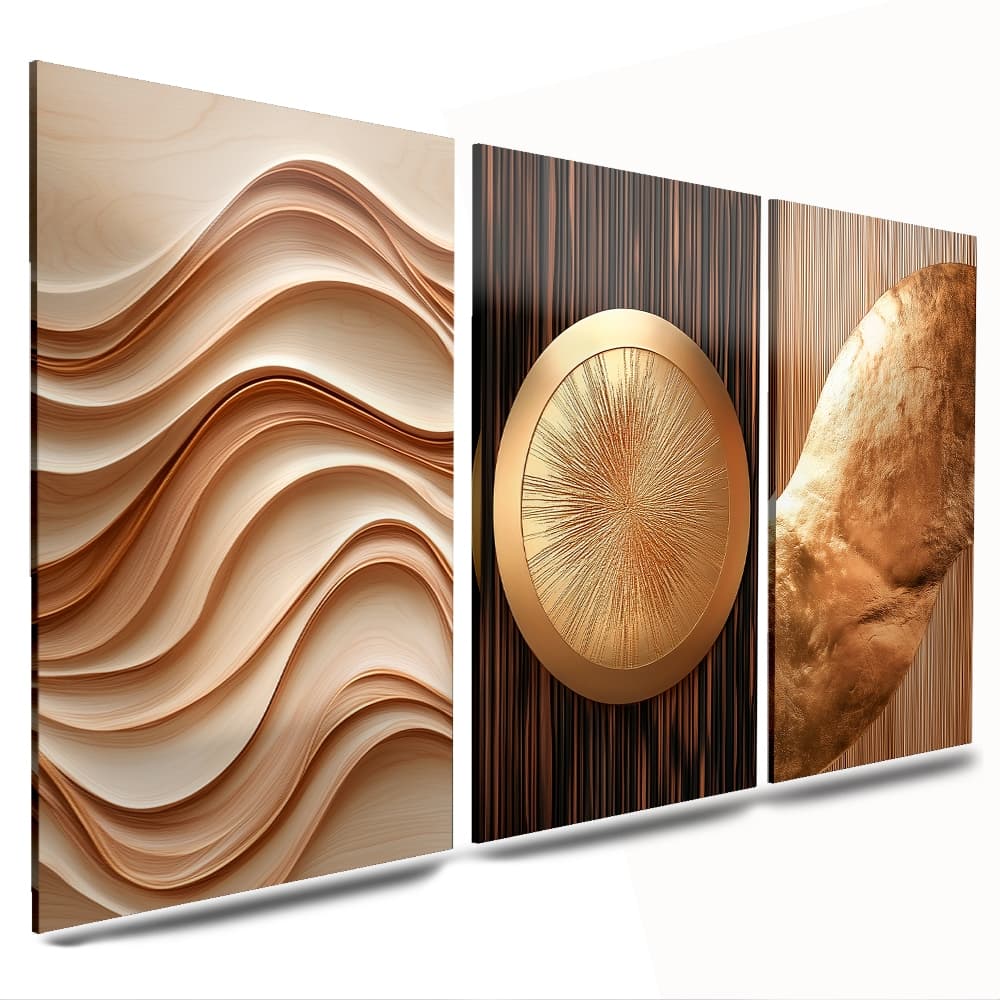 Kit placas mdf quadro decorativos sala abstrato figura geométrica lançamento