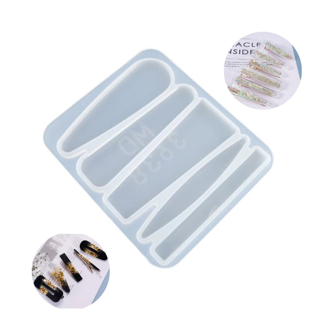 Molde De Silicone Conjuntos Presilhas Cabelo Resina 05