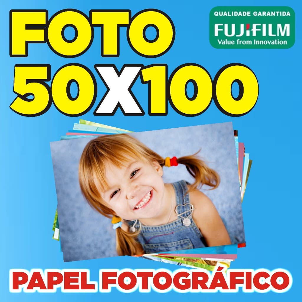 Impressão / Revelação de Foto e Poster 50x100 Cm Papel Fotográfico Fujifilm
