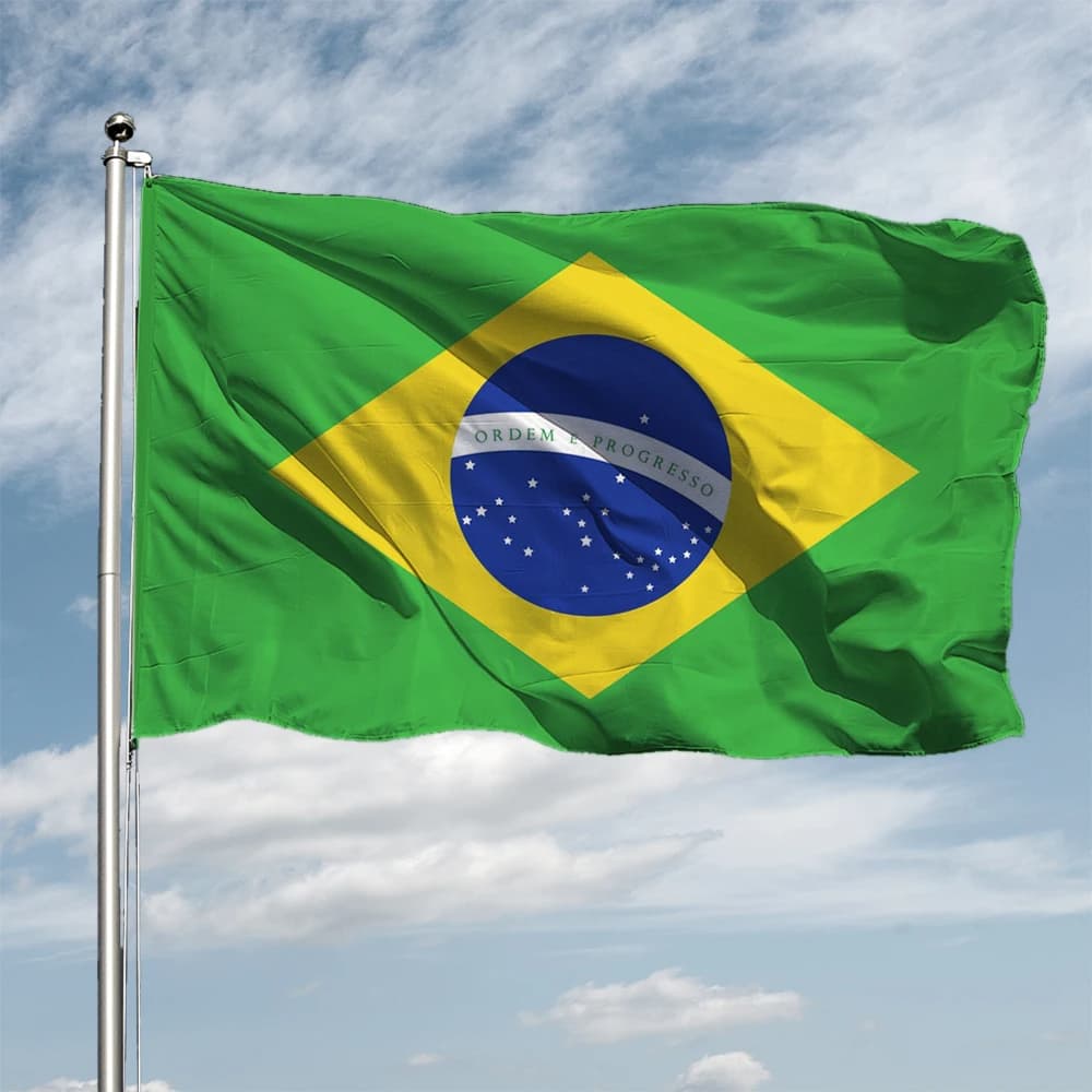 Bandeira do BRASIL Dupla Face em Cetim - Grande - Disponível em Vários Tamanhos - Orgulho Nacional