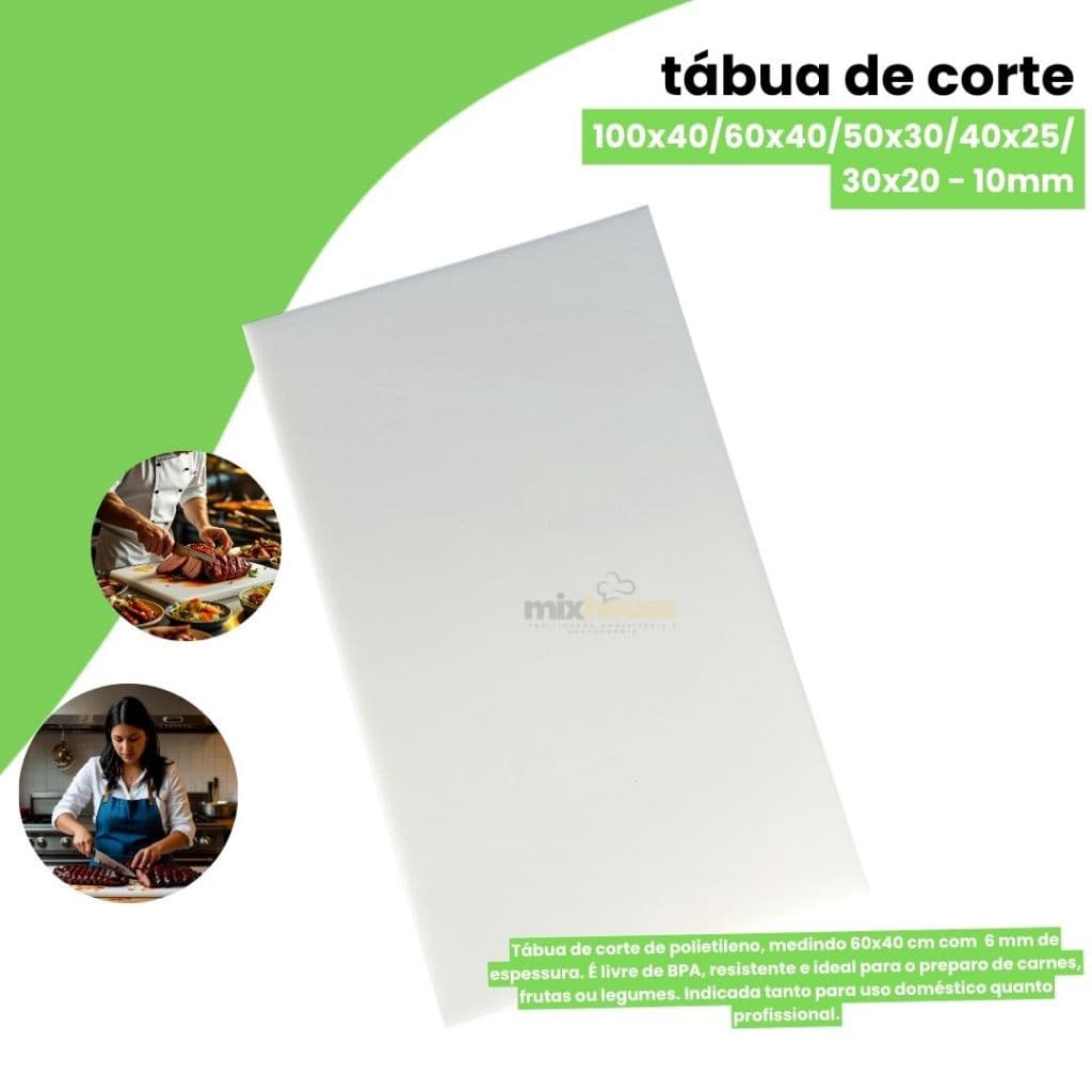 Tábuas De Corte 10MM Profissional Polietileno Antibacteriana Carnes Legumes Diversos Tamanhos