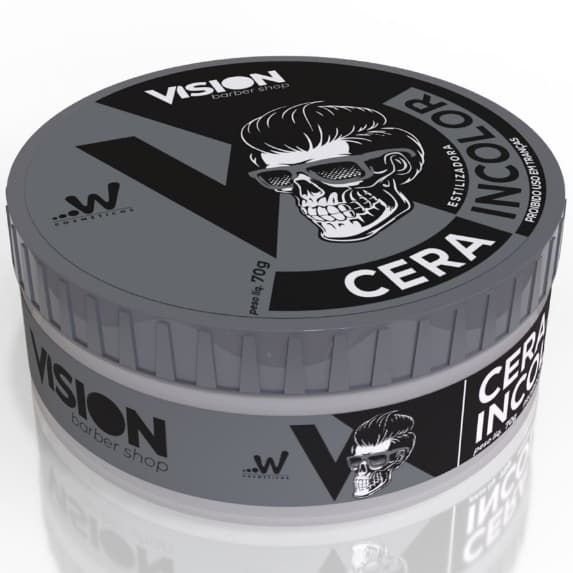 Cera Pomada Modeladora Vision Barber Shop 70g Barba Cabelo Bigode - Unidade