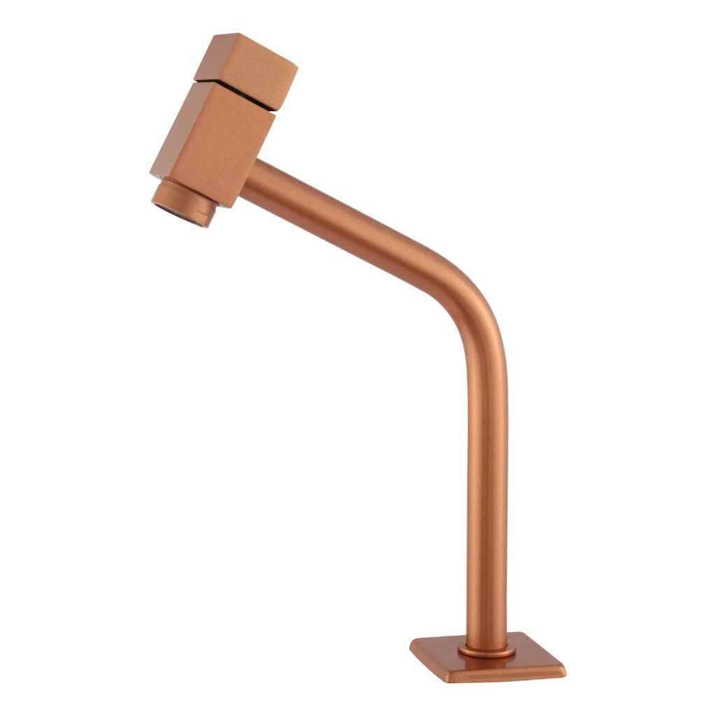 Torneira Baixa para Cuba Lavabo Rose Gold 1/4 de Volta – Design Quadrado Link 45°