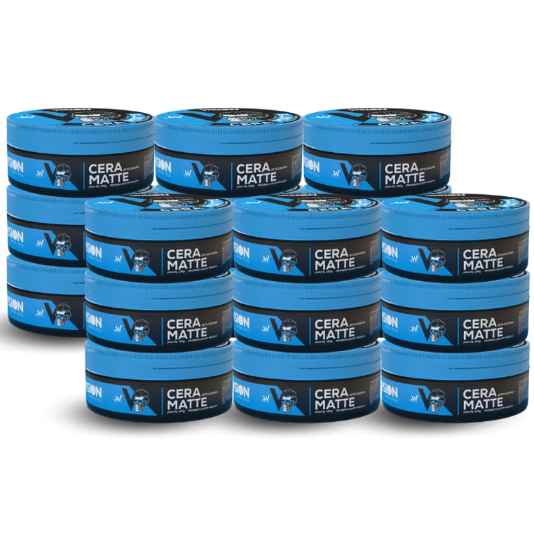 Kit 18 Cera Pomada Modeladora Vision Barber Shop 130g Barba Cabelo Bigode Atacado