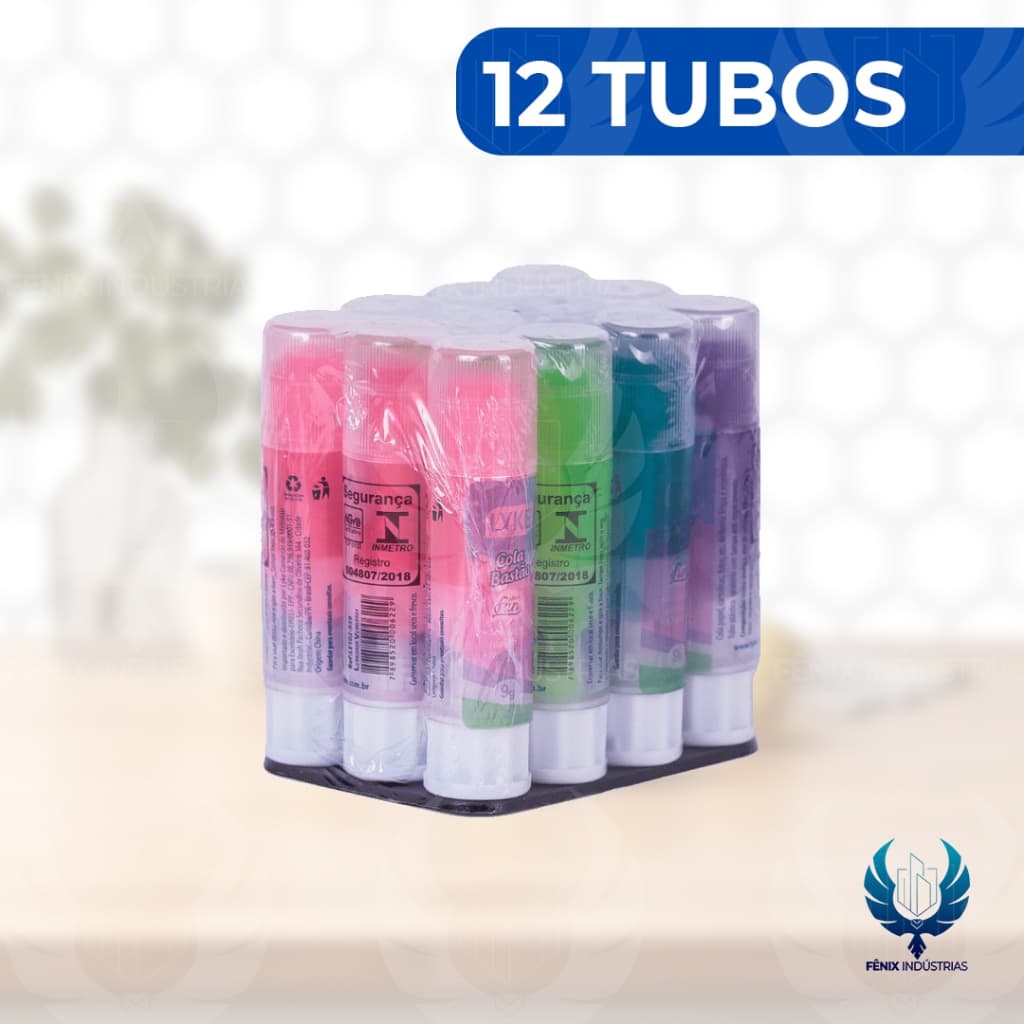 🖇️ Cola Bastão Perfumada LYKE – 9g – Kit c/ 12 Unidades | Cores: Tons Pastel