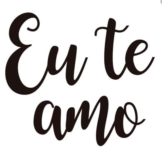 Kit com 10 Adesivos “Eu te amo” – 9x9cm – Vinil para Canecas, Balões, Presentes e Lembrancinhas