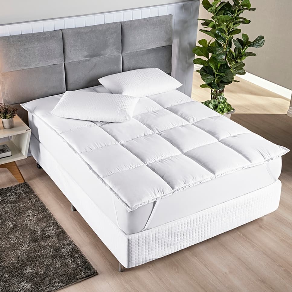 Pillow Top Queen Casal Padrao Solteiro King 400 Fios Extra Macio