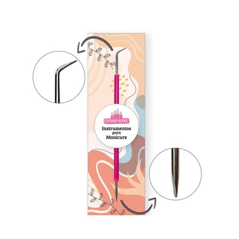 Desencravador de Unha Instrumentos para Manicure Inox com Silicone