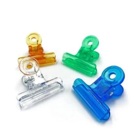 6 Presilhas 22mm Curvatura C Transparente Acrílica Colorida