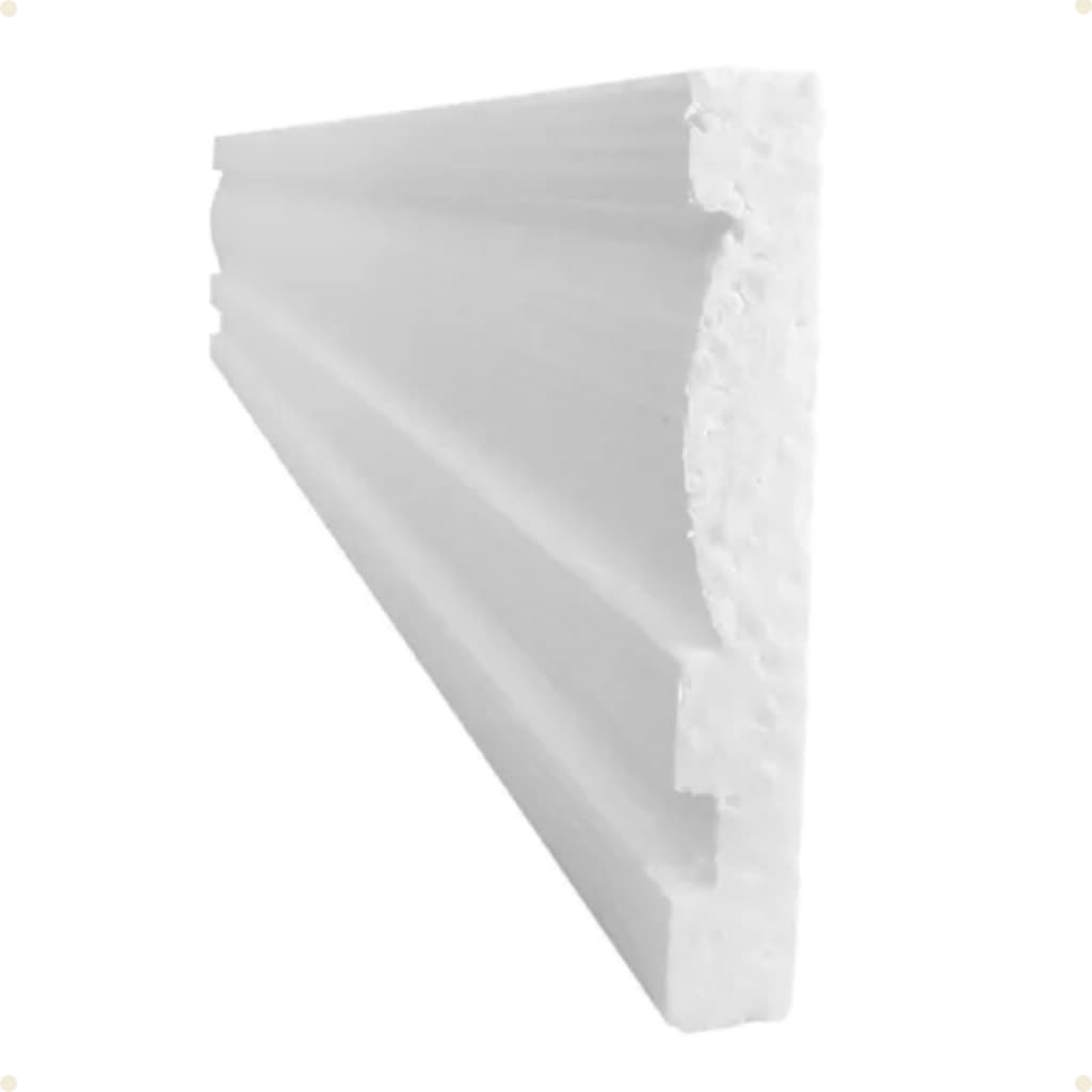 Moldura roda meio decoração de parede - quarto, sala, corredor - Kit com 10 metros - Hobbyart Molduras - ALMOFADA