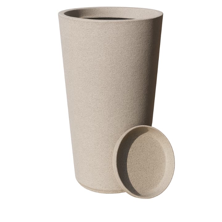 Vaso de Chão Grande 66cm Para Sala | Design Lux Textura Escovada | Acompanha Prato (Várias Cores)