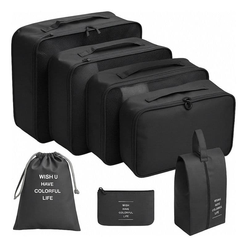 Organizador De Malas Bolsas De Viagem Kit Necessaire 7 Peças