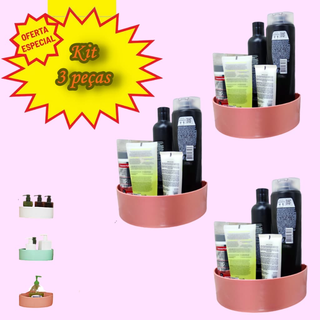 Prateleira Cesto Organizador Banheiro Cozinha Lavanderia Armário kit 3 peças Oferta