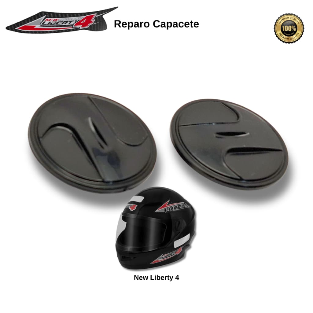Par Reparo Capacete New Liberty 4 Botão Fixação Viseira