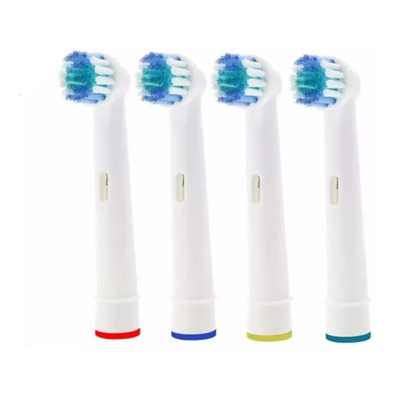 Kit com 4 Escovas Refil Compatíveis com Escova Elétrica Oral-B + Brinde 2 Capa Protetora