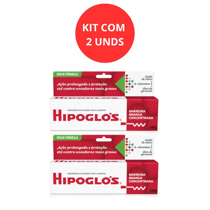 KIT C/2 Hipoglos Pomada Prev Assaduras Original 120g