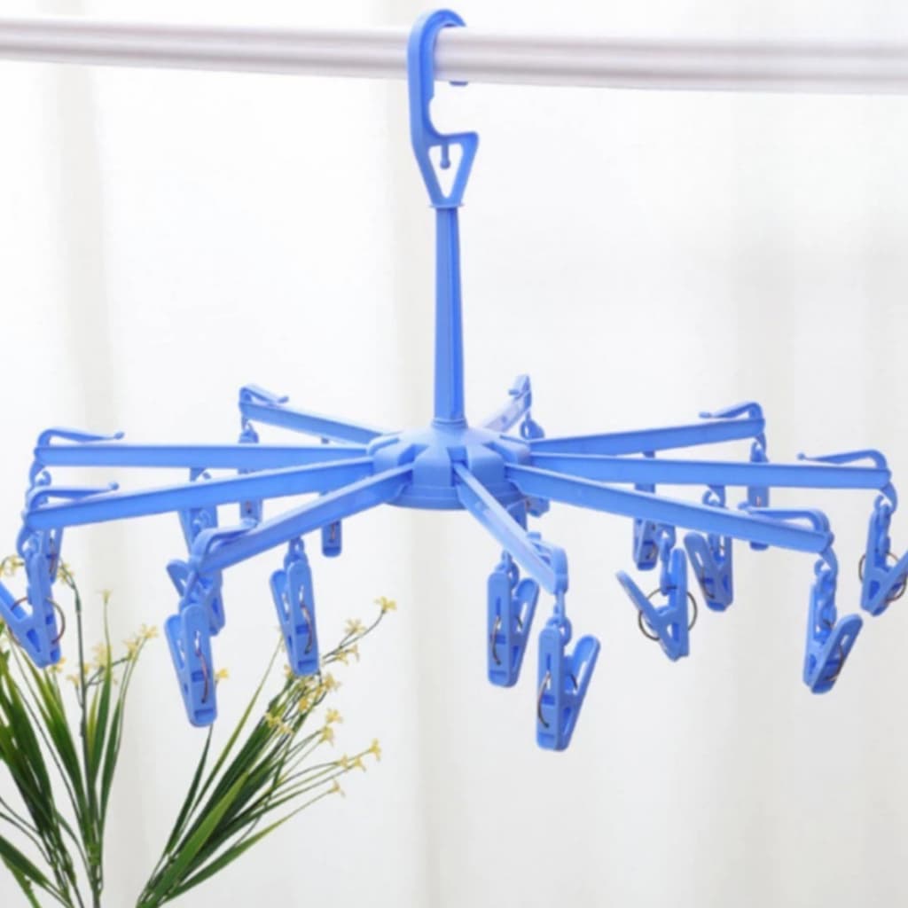Varal Guarda Chuva 16 Prendedores Giratório Ideal Para Roupas Íntimas Apartamento Dobrável Sortido