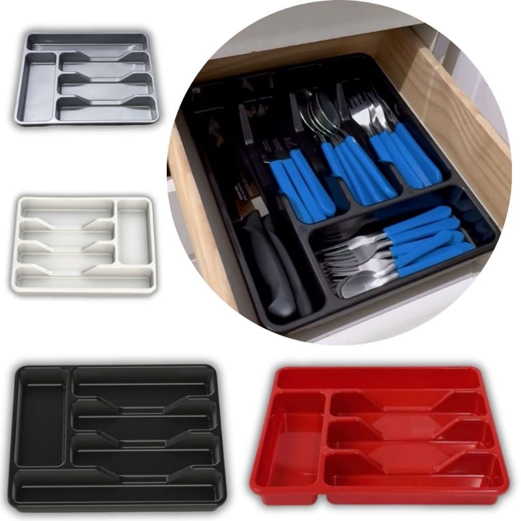 Porta Talher Organizador Utensilios Cozinha Gaveta Resistente