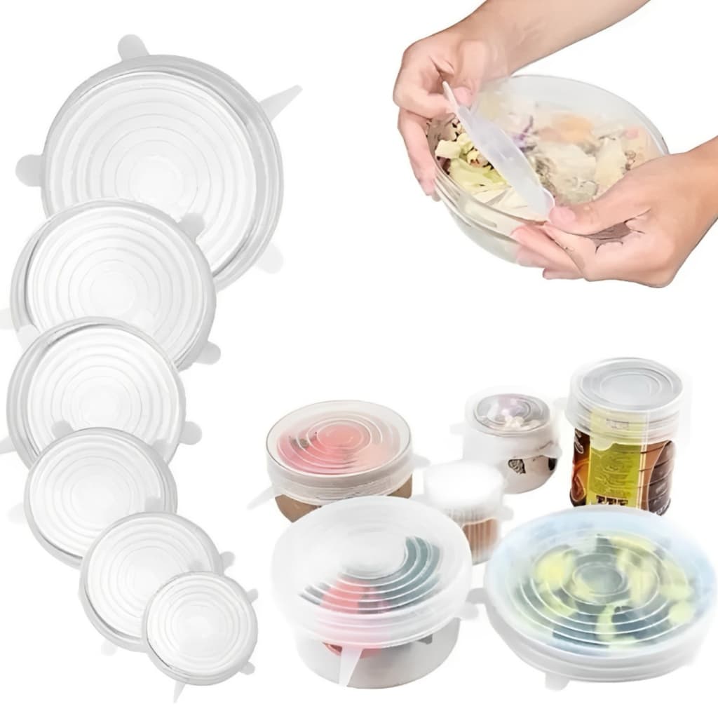 Tampas De Silicone Multiuso Kit Com 6un Top Chef Top Rio