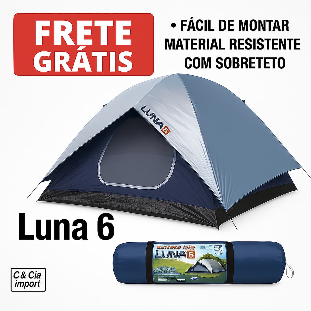 Barraca Campingde 4 a 6 Lugares Luna Iglu Acampamento Sobreteto 3x3